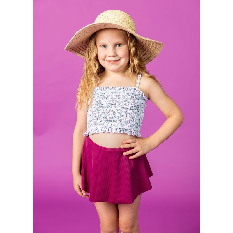 Mint Flowers | Mini Bandeau Top