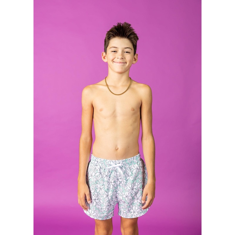 Mint Flowers | Youth Retro Shorties