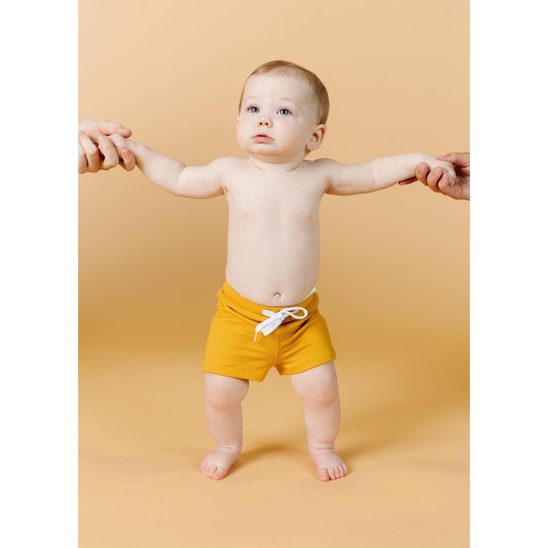 Ribbed Golden | Baby Euro Shorts