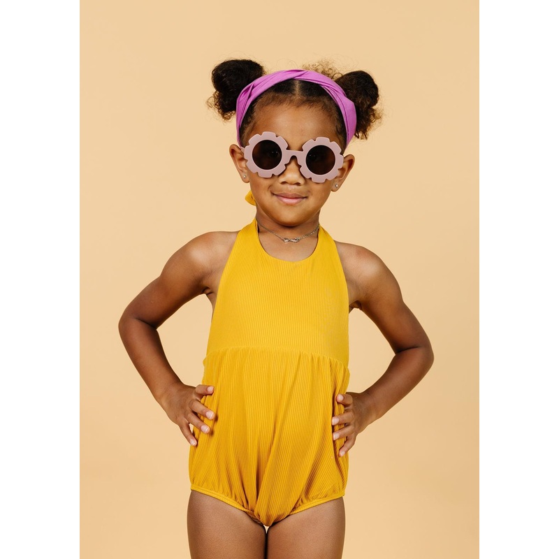 Ribbed Golden | Mini Romper One-Piece