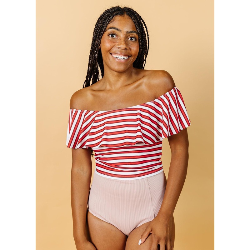 Ribbed Light Mauve | Cut High Bottoms