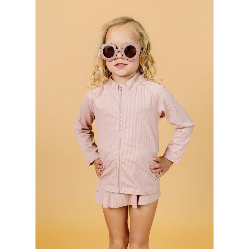 Ribbed Light Mauve | Mini Rashguard Top (Unisex)