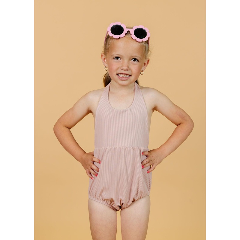 Ribbed Light Mauve | Mini Romper One-Piece