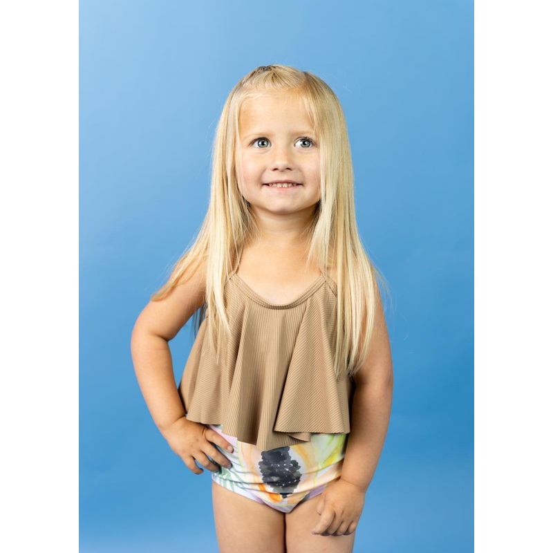 Ribbed Sand Brown | Mini Swing Top