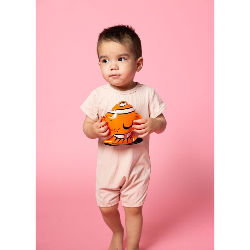 Ribbed Whipped Peach | Baby Shorties Rashguard (Unisex)