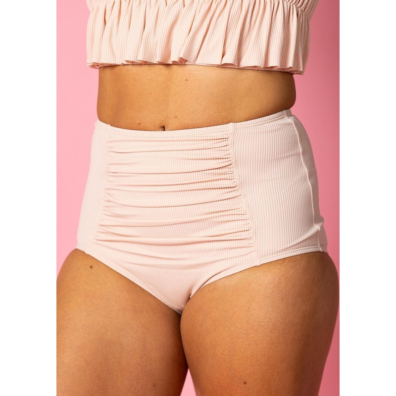 Ribbed Whipped Peach | Ruched Bottoms 2.0