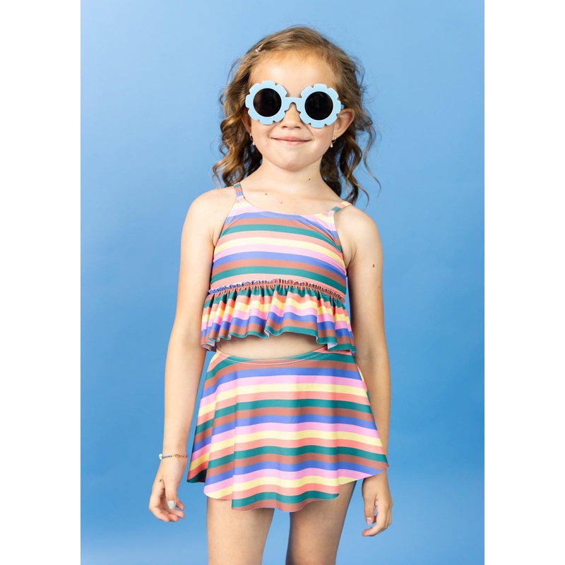 Retro Stripe | Mini Peplum Top