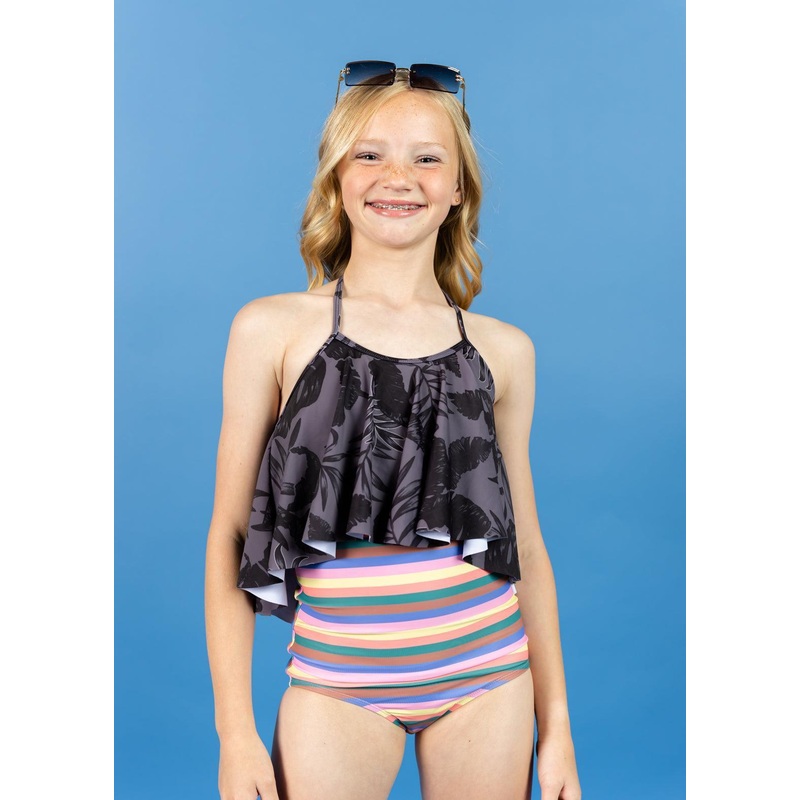 Retro Stripe | Youth High-Waisted Bottoms