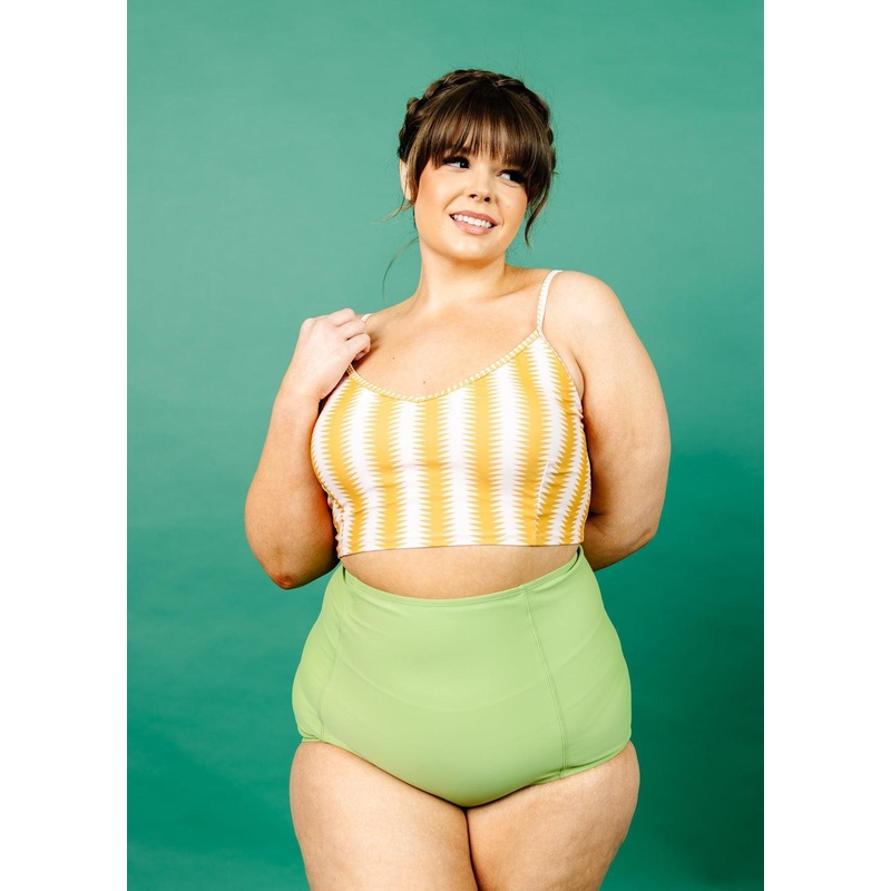 Sweet Pea Green | Extended High-Waisted Bottoms