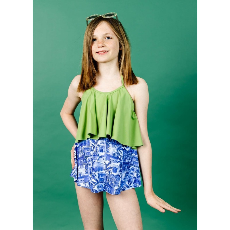 Sweet Pea Green | Youth Swing Top