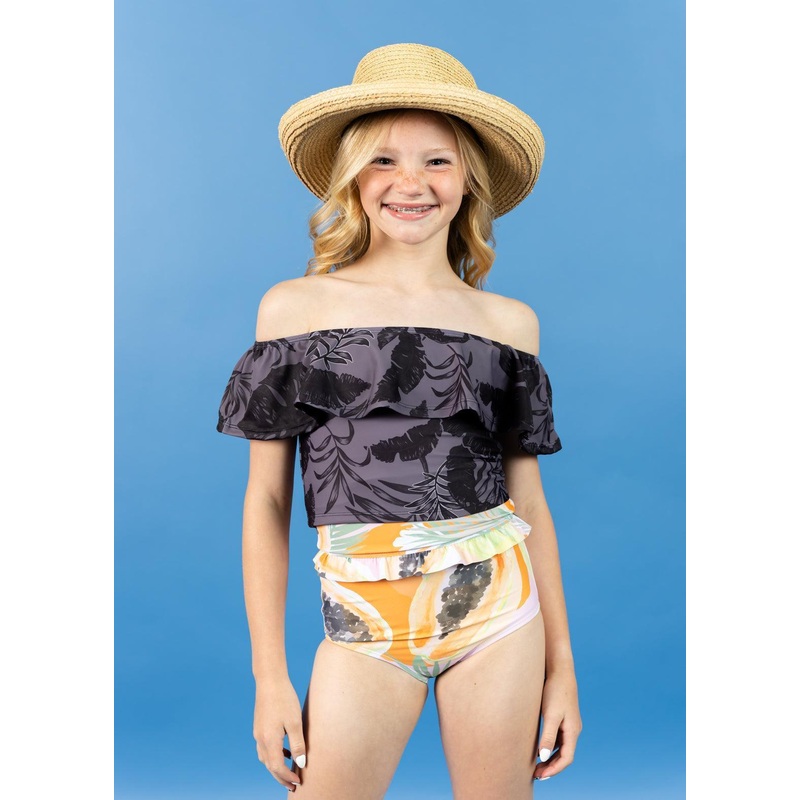 Tropical Night | Youth Ruffled Around Top