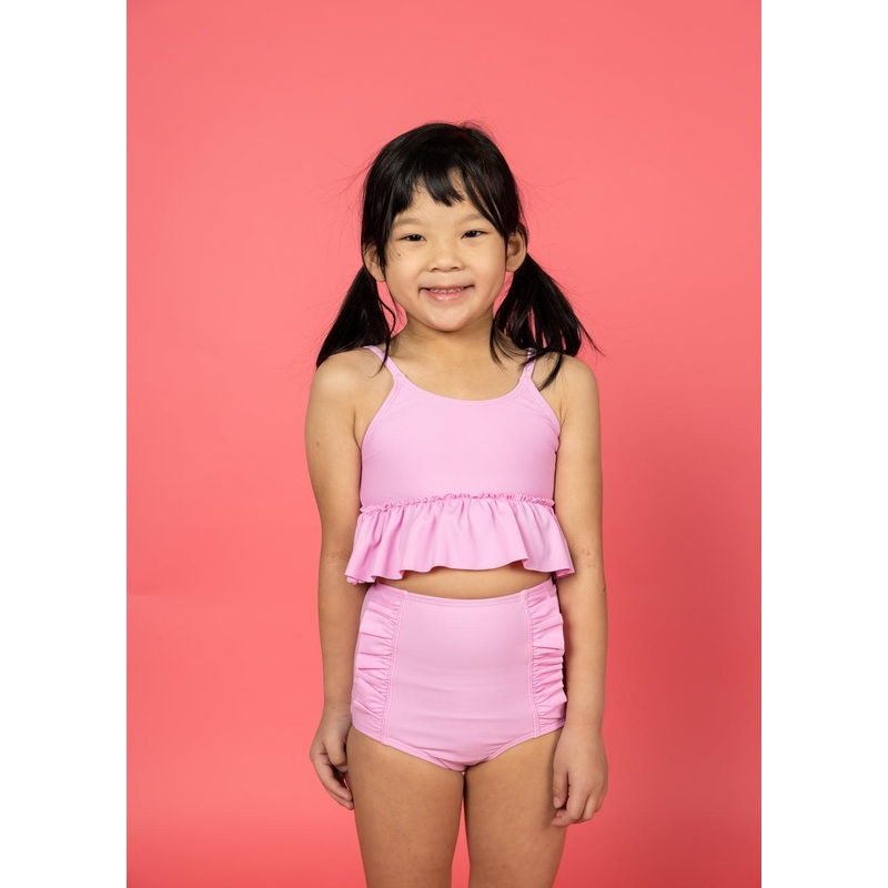 Ultimate Pink | Mini Down in Front Ruffle Bottoms