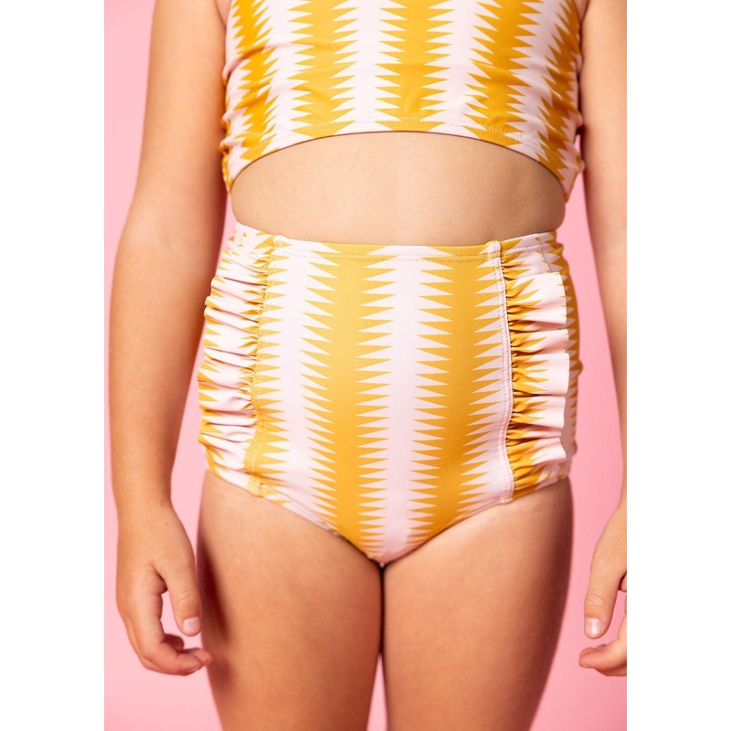 Vintage Triangles | Mini Down in Front Ruffle Bottoms
