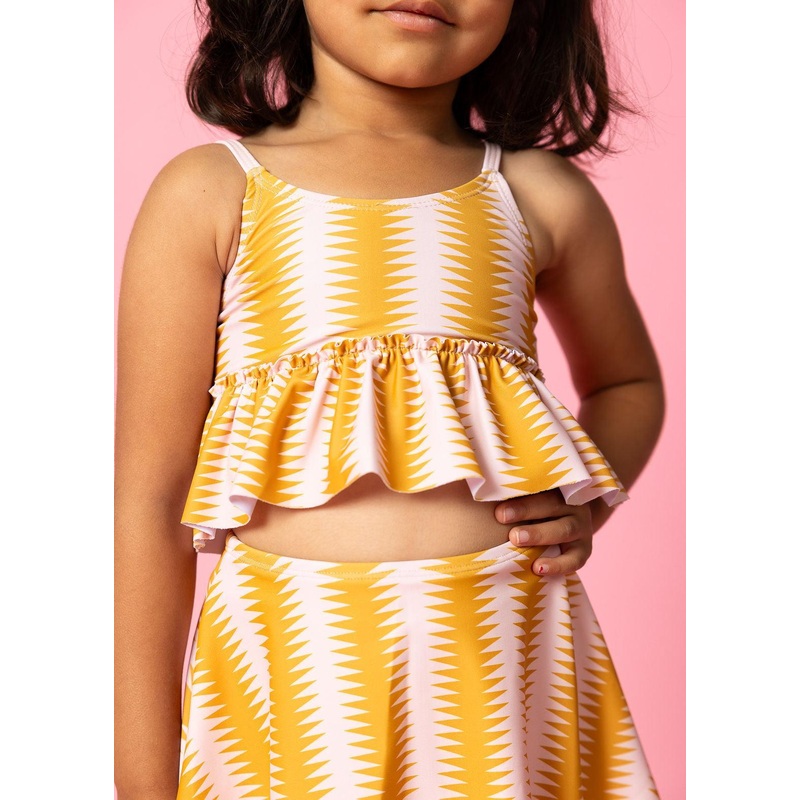 Vintage Triangles | Mini Peplum Top