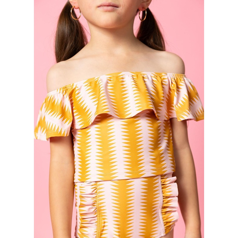 Vintage Triangles | Mini Ruffled Around Top