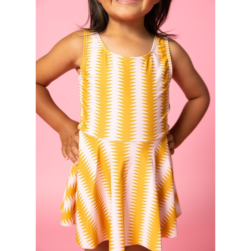 Vintage Triangles | Mini Skirted One-Piece