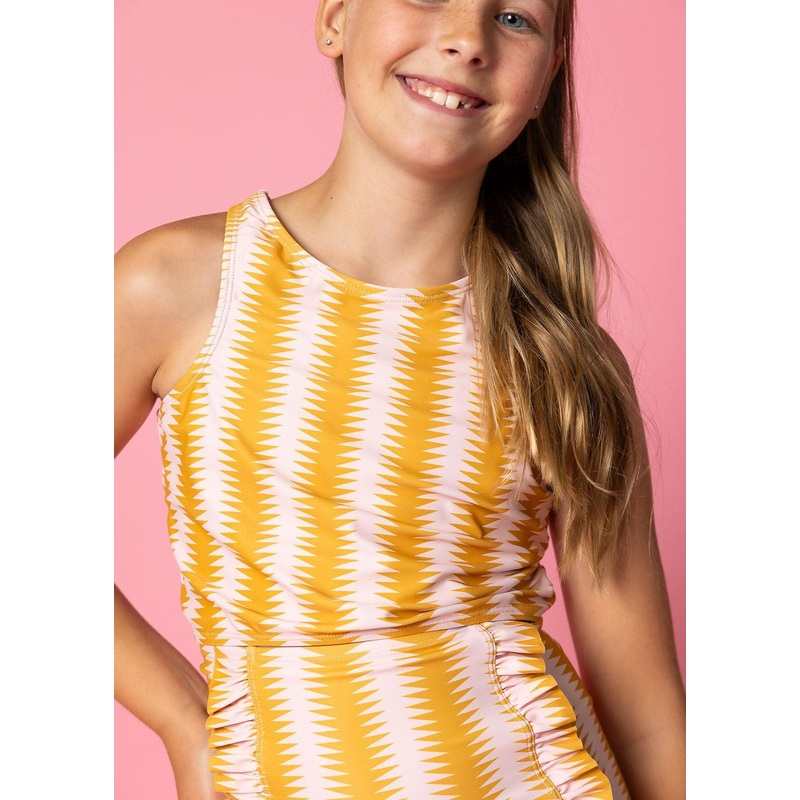 Vintage Triangles | Youth Racer Back Top