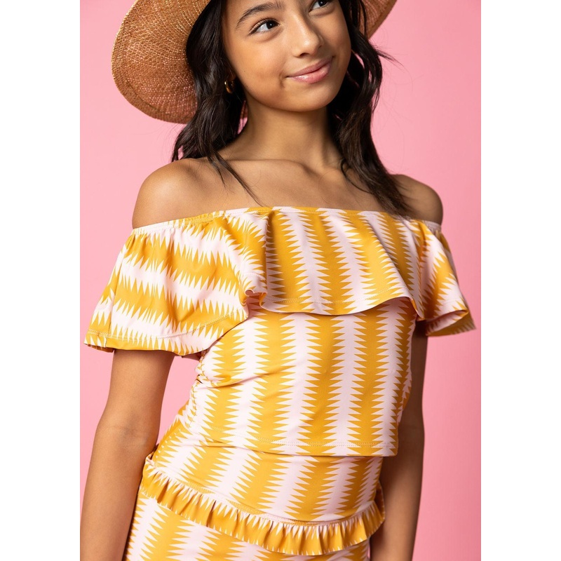 Vintage Triangles | Youth Ruffled Around Top