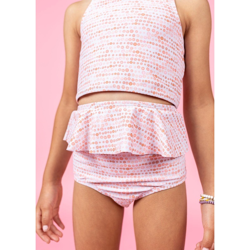 Watercolor Dots | Mini Peplum Bottoms