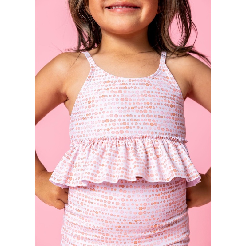 Watercolor Dots | Mini Peplum Top
