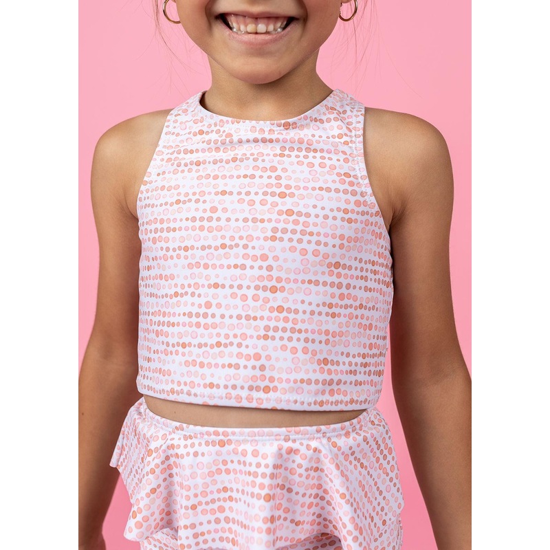 Watercolor Dots | Mini Racer Back Top
