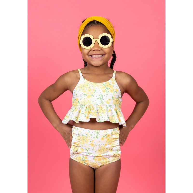 Yellow Meadow | Mini Down in Front Ruffle Bottoms
