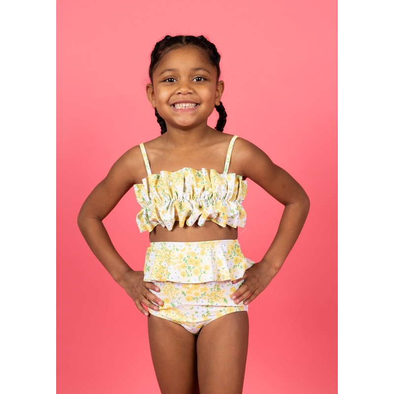 Yellow Meadow | Mini Oversized Ruffle Top