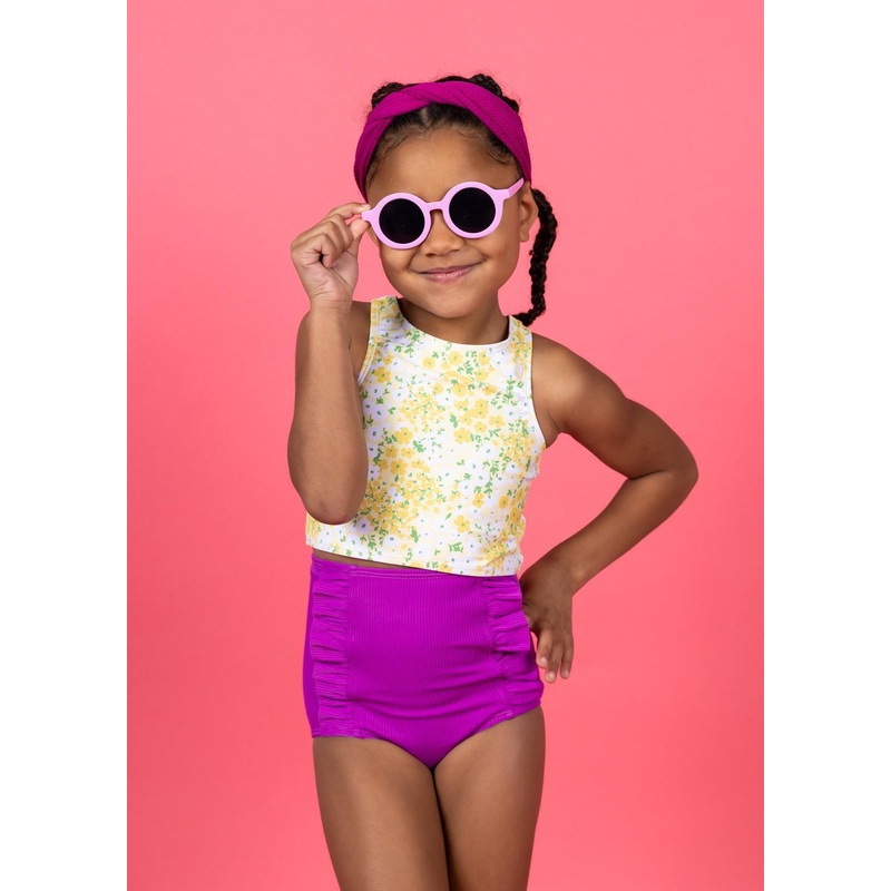 Yellow Meadow | Mini Racer Back Top