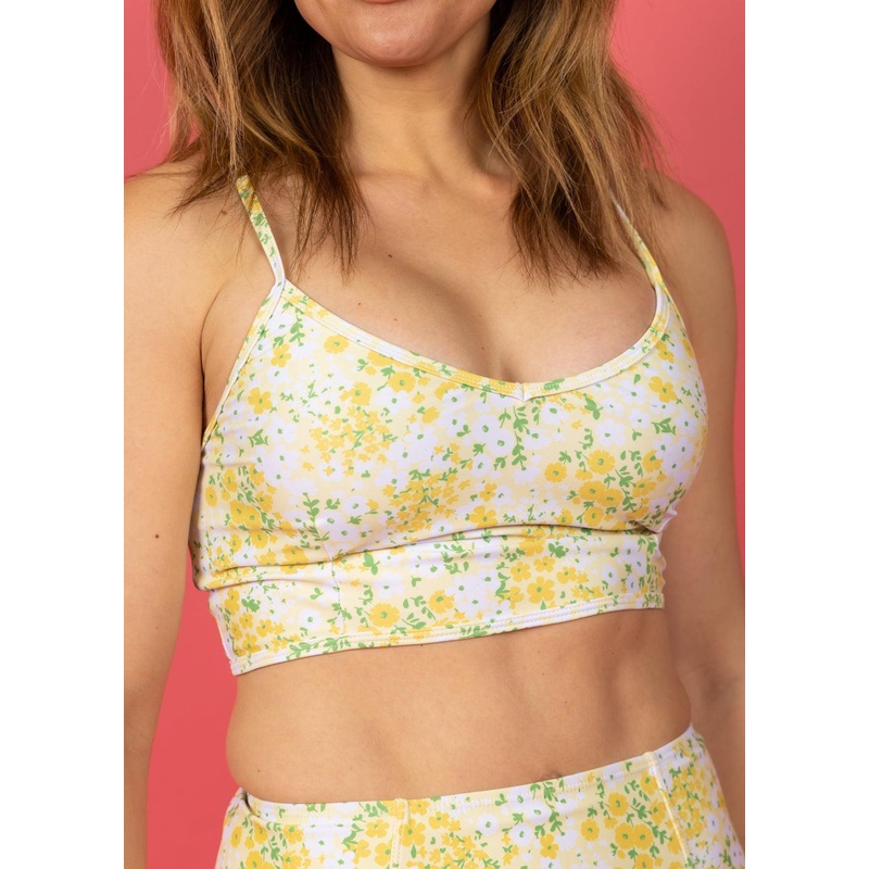 Yellow Meadow | V'D Crop Top