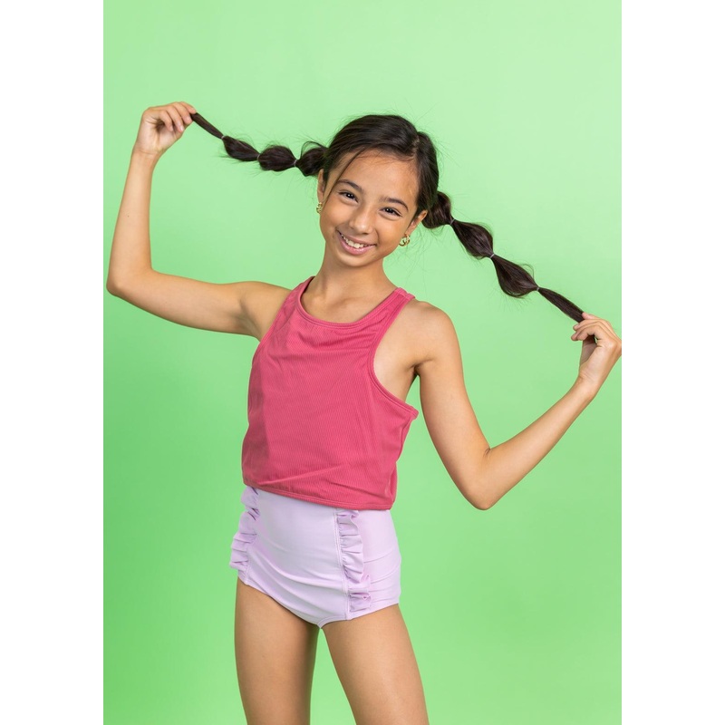 Just Lilac | Youth Down in Front Ruffle Bottoms