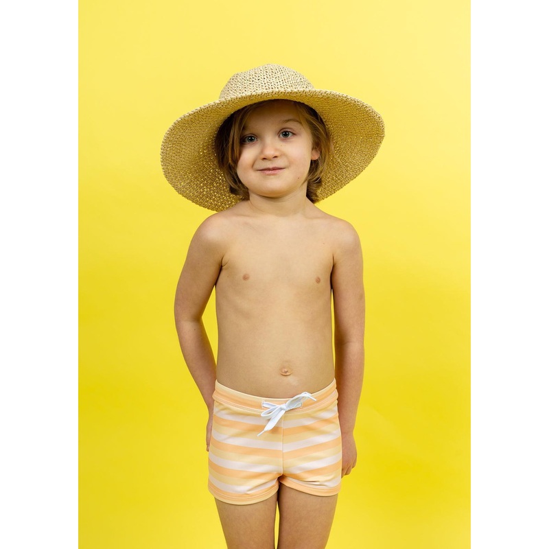 Peachy Stripe | Mini Euro Shorts