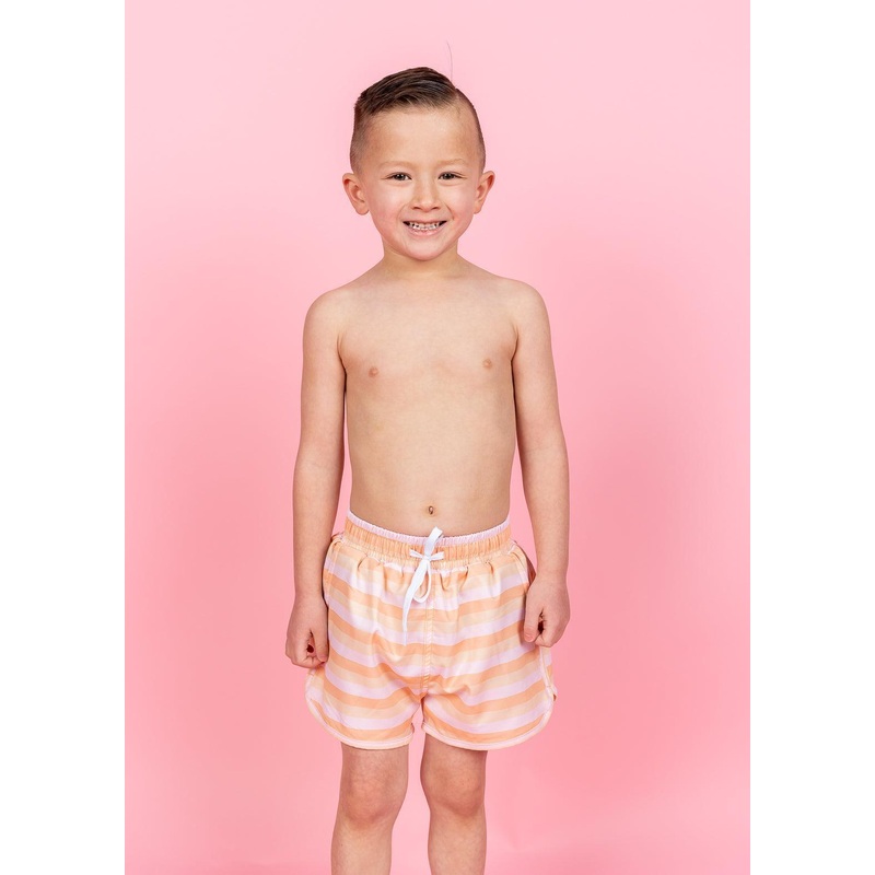 Peachy Stripe | Mini Retro Shorties