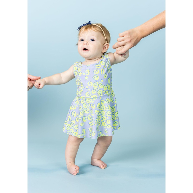 Vivid Cheetah | Baby Skirted One-Piece