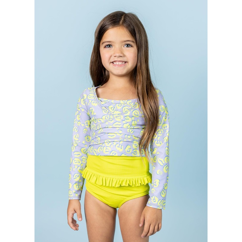 Vivid Cheetah | Mini Wrap Top Rashguard