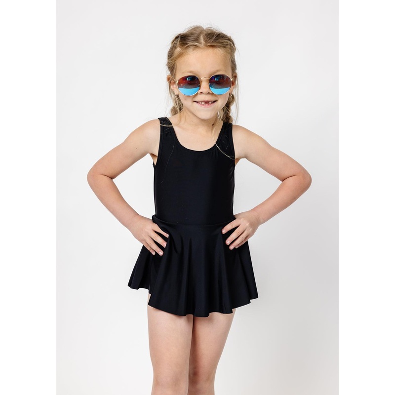 Black | Mini Skirted One-Piece