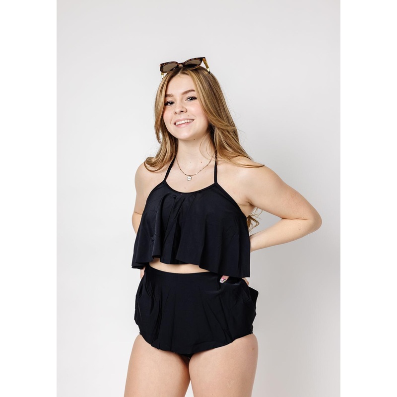 Black | Youth Swing Top