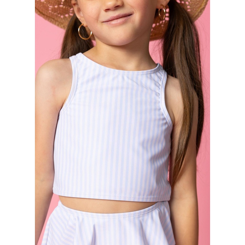 Light Blue Stripe | Mini Racer Back Top