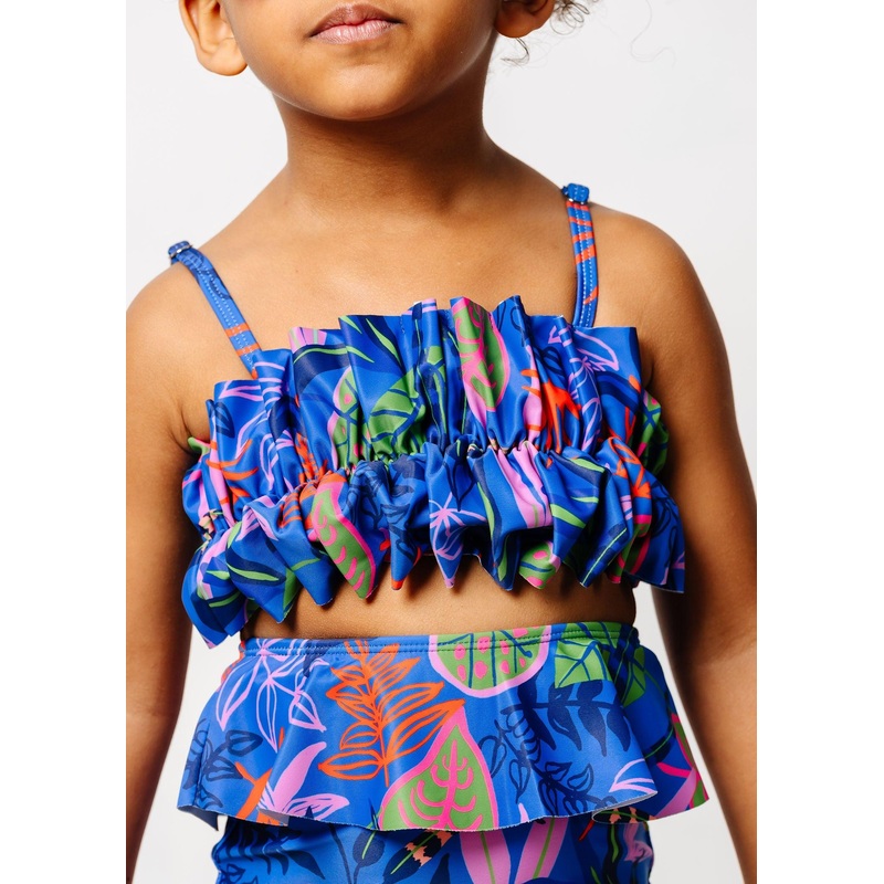 Midnight Jungle | Mini Oversized Ruffle Top