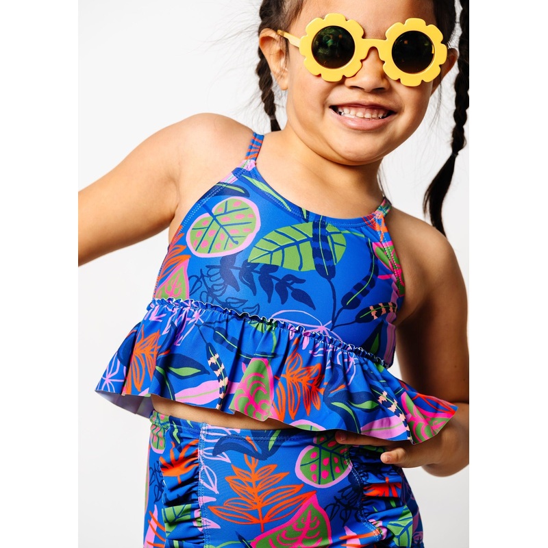 Midnight Jungle | Mini Peplum Top