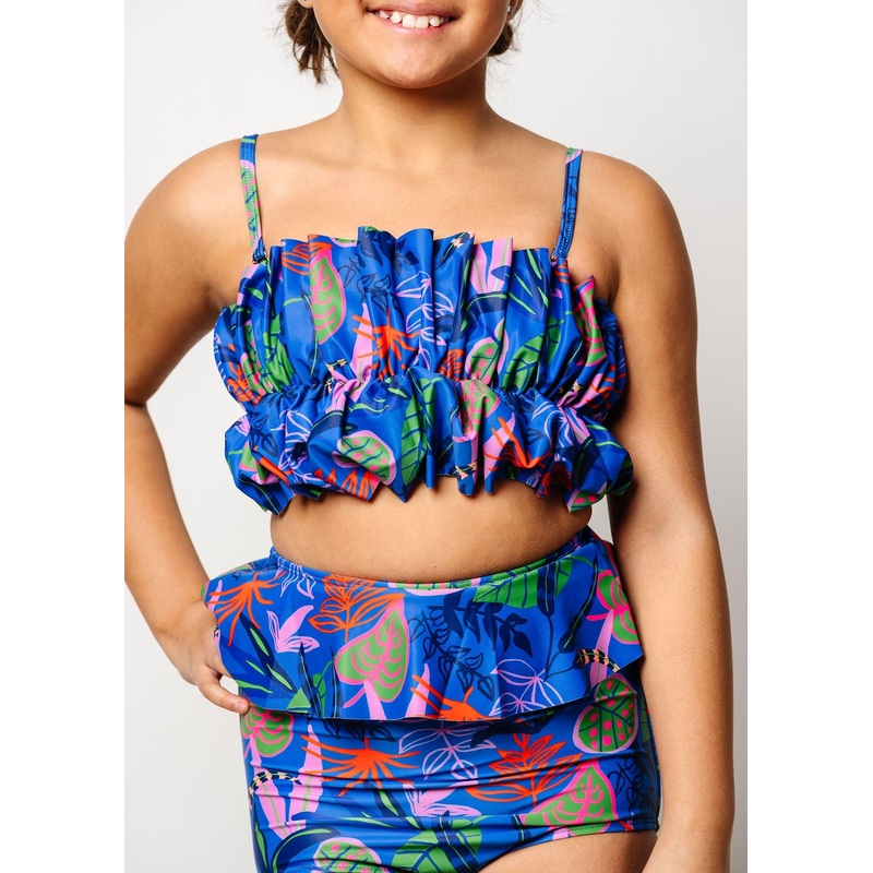 Midnight Jungle | Youth Oversized Ruffle Top