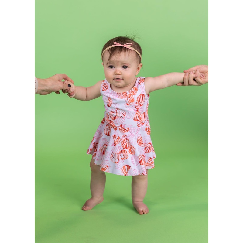 Painted Clams | Baby Skirted One-Piece