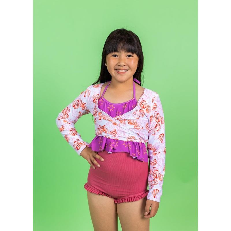 Painted Clams | Youth Wrap Top Rashguard