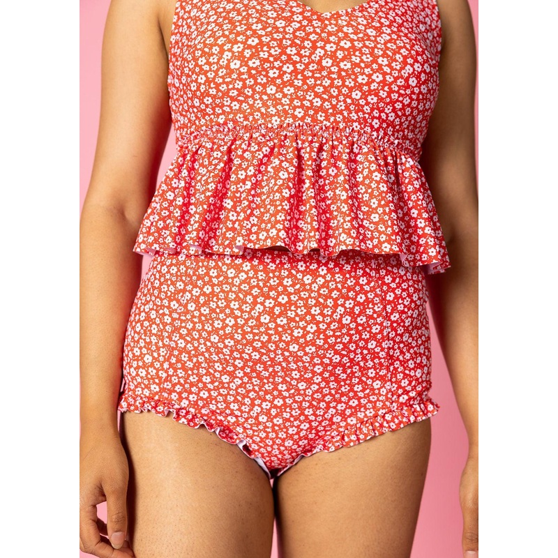 Red Ditsy Floral | All Ruffled Up Bottoms