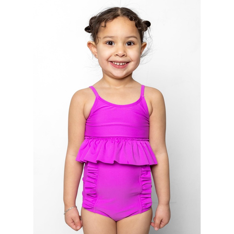 Brilliant Violet | Mini Down in Front Ruffle Bottoms