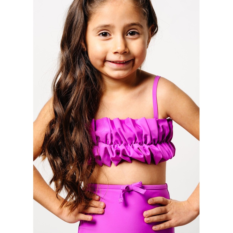 Brilliant Violet | Mini Oversized Ruffle Top