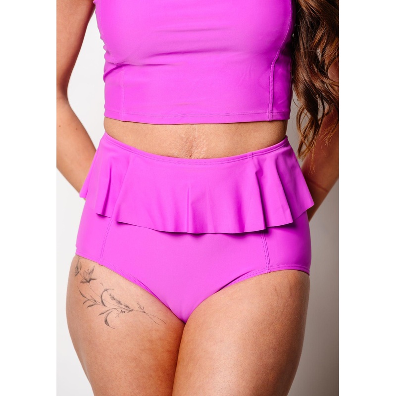 Brilliant Violet | Peplum Bottoms
