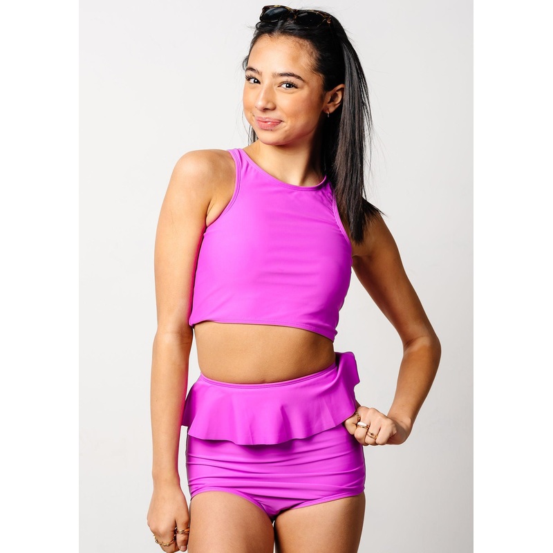 Brilliant Violet | Youth Peplum Bottoms