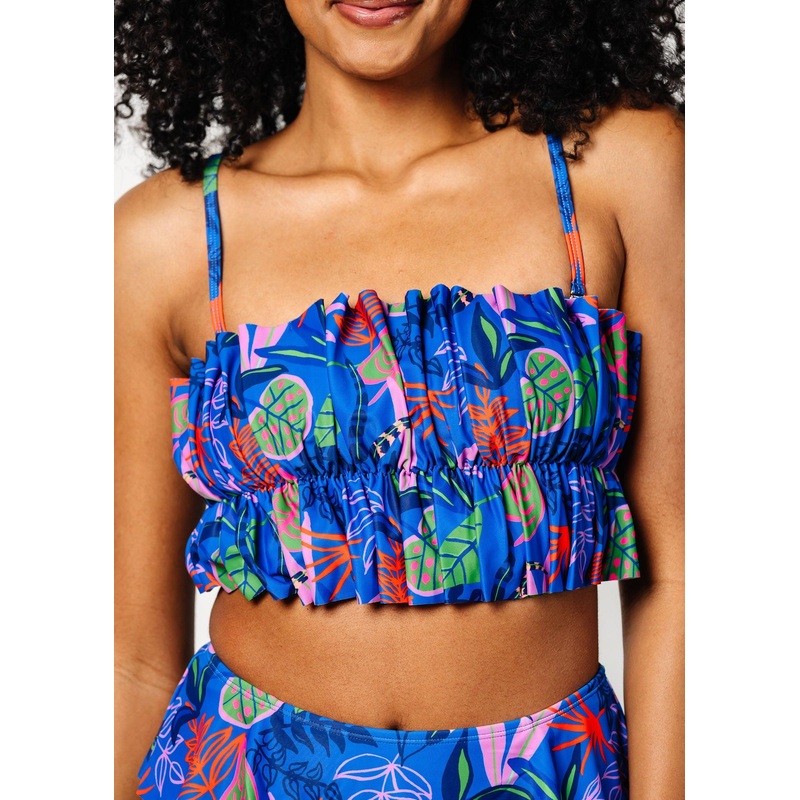 Midnight Jungle | Oversized Ruffle Top