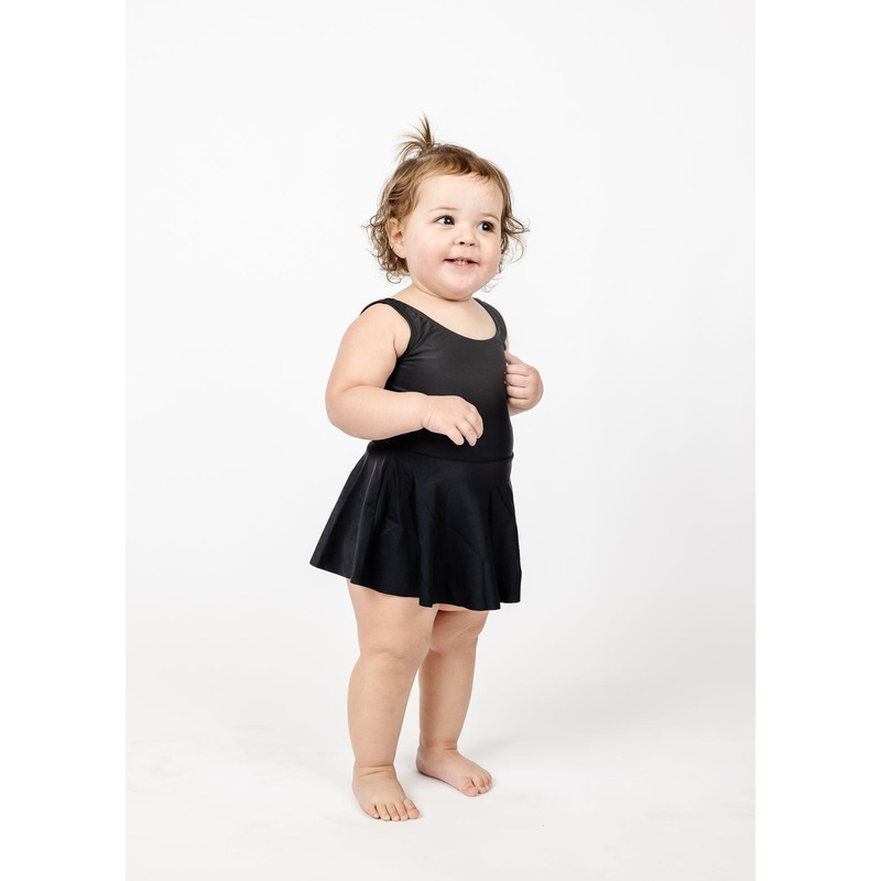 Black | Baby Skirted One-Piece