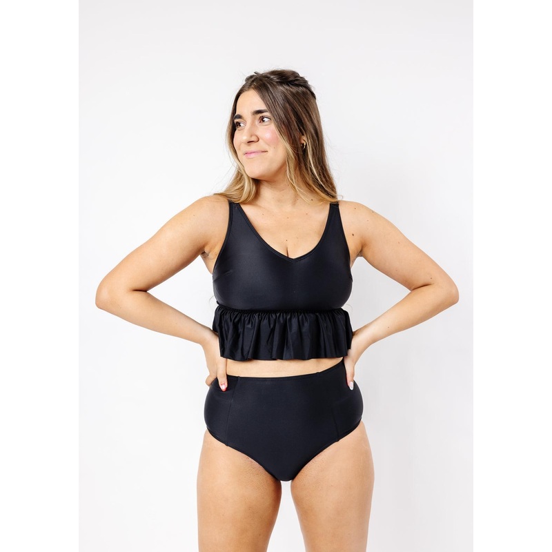 Black | Cut High Bottoms